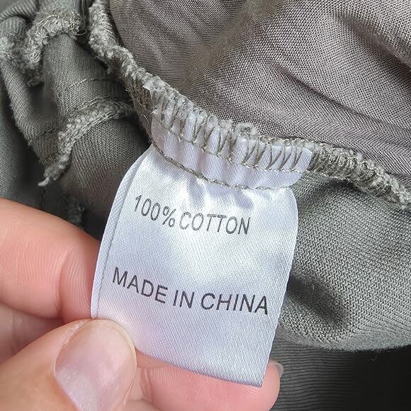 CARMAR Los Angeles Olive Green Elastic Band Pull On Cargo Pant sz 8 Basic Casual - Picture 3 of 8